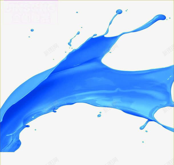 液体的海报元素png免抠素材_新图网 https://ixintu.com 亮蓝色 免费PNG 水彩 蓝色 防水材料 颜料