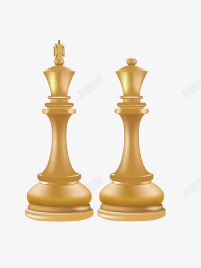 国际象棋棋子png免抠素材_新图网 https://ixintu.com 博弈 文化 棋子 策略 西洋棋 象棋 金色
