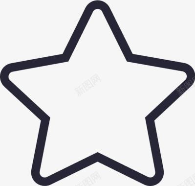 五角星线框图标图标