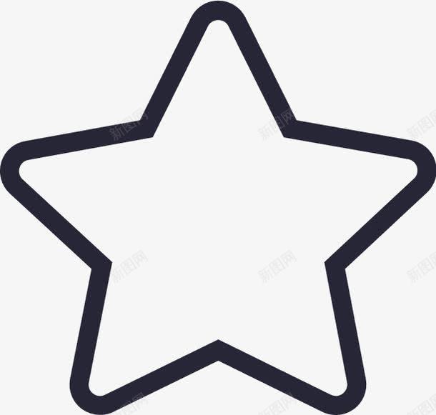 五角星线框图标png_新图网 https://ixintu.com 五角星线框