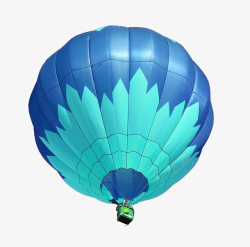 蓝色热气球节日促销素材