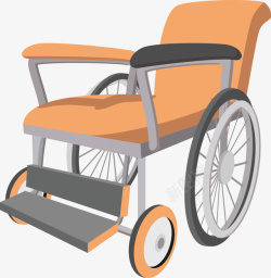 残疾人用的轮椅卡通矢量图素材