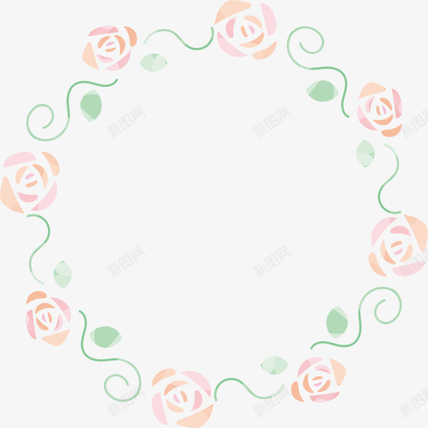 美丽婚礼玫瑰花草环png免抠素材_新图网 https://ixintu.com LOVE 婚庆 浪漫 爱情 玫瑰花 结婚 花圈 花环