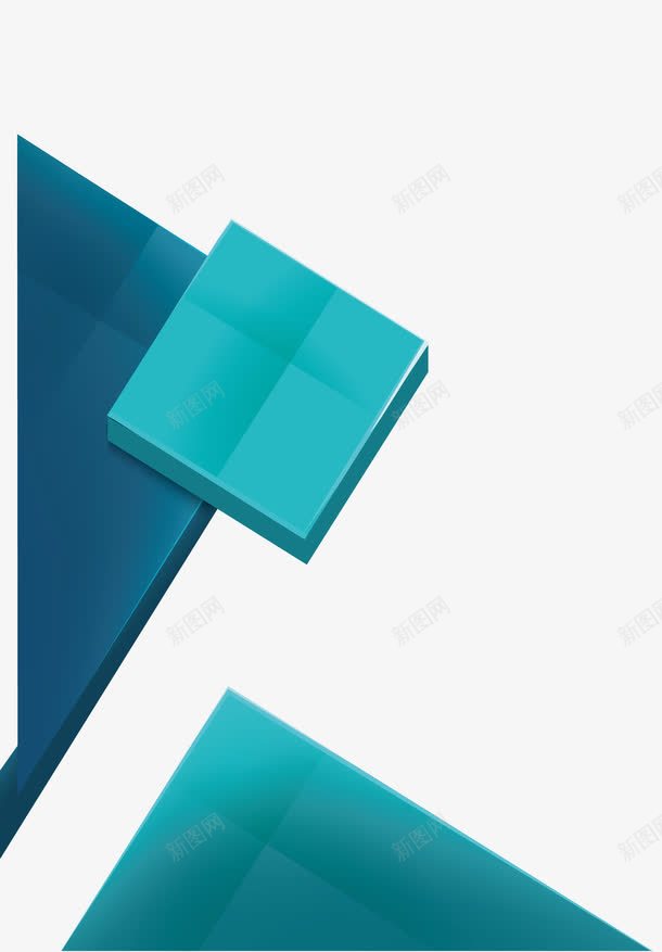 蓝色方块封面png免抠素材_新图网 https://ixintu.com 封面 方块 立体 蓝色