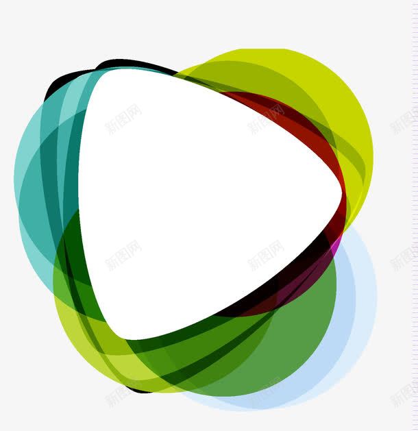 圆滑的三角框架装饰物png免抠素材_新图网 https://ixintu.com 个性 创意 框架 渐变颜色 白色框架 组合图形 蓝绿色 装饰物