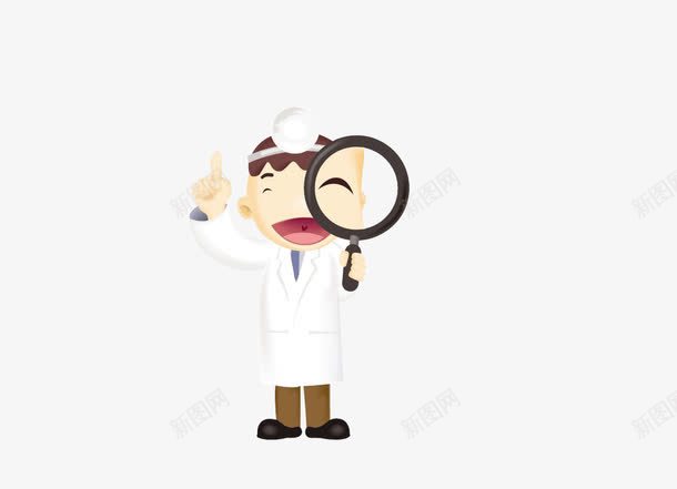 医生和扩大镜png免抠素材_新图网 https://ixintu.com 医院护士展板图片 小护士温馨提示图片 护士人物图片 护士名片图片 护士漫画 老人与拿着镜子的护士