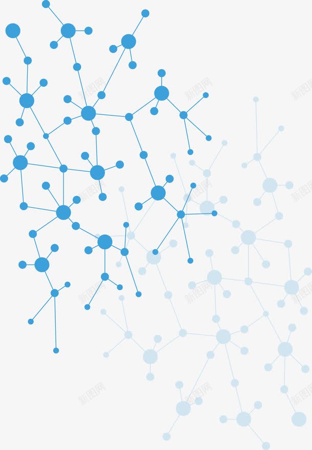 蓝色原子结构背景矢量图eps免抠素材_新图网 https://ixintu.com 化学结构 原子 矢量背景 蓝色 矢量图