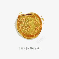 南京美食酥烧饼高清图片