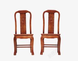 棕色椅子实木家具高清图片