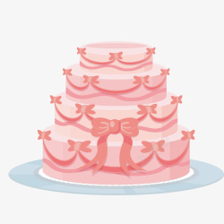 彩色婚礼花式蛋糕卡通婚礼蛋糕高清图片