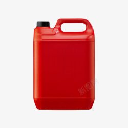 红色机油桶红色塑料大瓶子黑色盖子的番茄酱高清图片