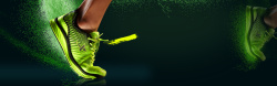 彩色荧光集光束炫酷跑步节跑鞋荧光绿背景高清图片