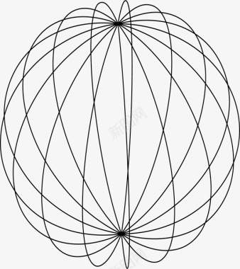 全球创意抽象线条球形矢量图图标图标