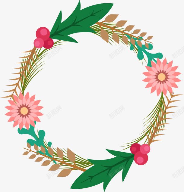 手绘花环花环png免抠素材_新图网 https://ixintu.com 清新花环 花卉 花卉邀请函 花框 花海报 花环 花纹 花纹插画 装饰画 邀请函
