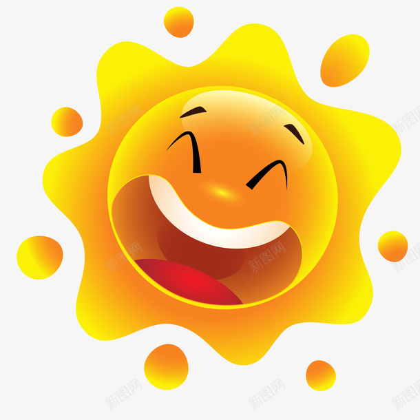 com 卡通 可爱 大笑 太阳 开心 晴天 表情设计
