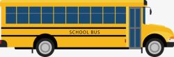 学生接送区黄色的校车高清图片