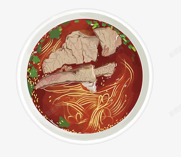 牛肉面png免抠素材_新图网 https://ixintu.com 卡通 手绘 水彩 牛肉面 美食 面条矢量 食物