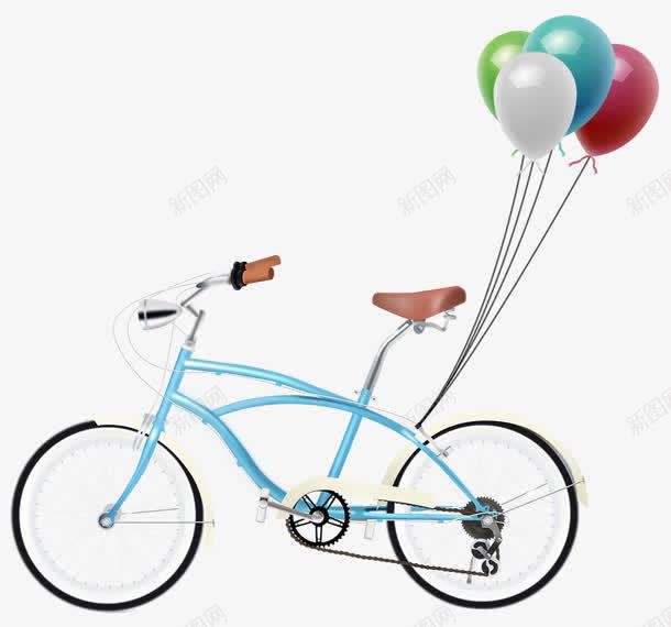 糖果色气球卡通自行车png免抠素材_新图网 https://ixintu.com 卡通 气球 糖果 自行车