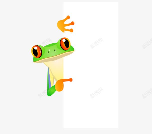 卡通青蛙公告栏png免抠素材_新图网 https://ixintu.com 动物 卡通形象 卡通素材 标题 栏目 环保 绿色 边框相框 青蛙