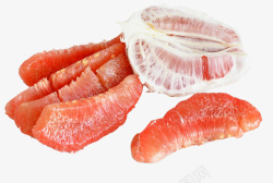 红肉柚子红心西柚果肉特写高清图片