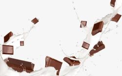 喷溅的巧克力牛奶巧克力冲击高清图片
