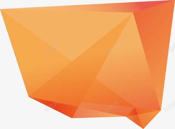 几何对话框png免抠素材_新图网 https://ixintu.com 不规则图形 几何图形 字幕条 字幕框 字母装饰条 对话框 橘色 水晶