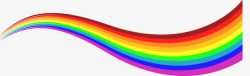 七彩曲线动感彩虹线矢量图高清图片