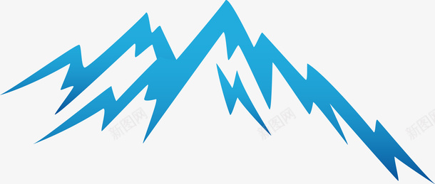 蓝色创意山脉图图标png_新图网 https://ixintu.com logo 动感 图标 山峰 山水标志 山脉 山脉标志 标识 线条 蓝色 轮廓 风光 风景