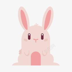粉红色小兔卡通粉红色的小兔子矢量图高清图片
