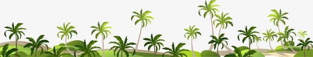海边椰子树装饰边框png免抠素材_新图网 https://ixintu.com 免抠PNG 卡通风景 叶子 大海 椰子林 椰树 沙滩 海南 海滩 海边 绿色