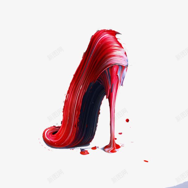 创意绘画雕塑高跟鞋png免抠素材_新图网 https://ixintu.com 创意 单页 回话 油画 立体 红色 雕塑 高跟鞋