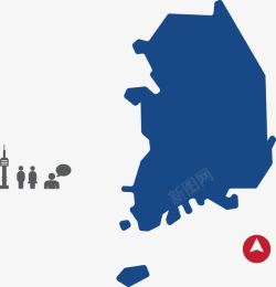 地图韩国韩国地图高清图片