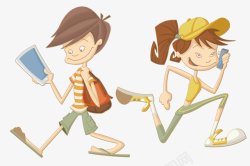 小学入学通知书卡通学生高清图片