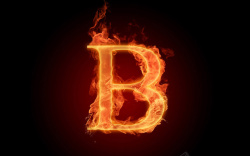 艺术字字母B英文字母火焰特效B高清图片