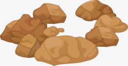一堆石头PNG卡通一堆石头高清图片