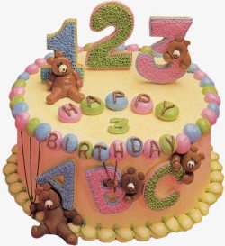 生日蛋糕数字123素材
