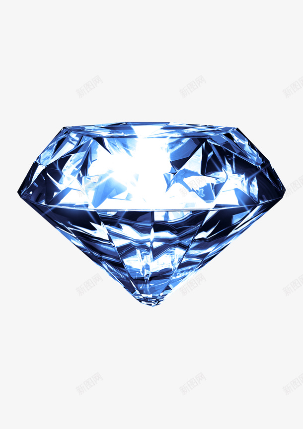 蓝色钻石png免抠素材_新图网 https://ixintu.com 宝石 蓝色 钻石