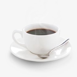 白色的勺子咖啡杯高清图片