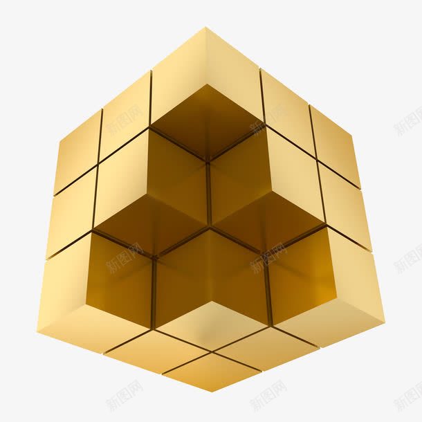 黄色立方体png免抠素材_新图网 https://ixintu.com 几何 动感立方体 平面设计 抽象 数码 盒子 立方体 魔幻插画 黄色立方体