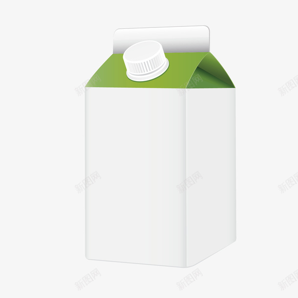 盒装酸奶包装矢量图eps免抠素材_新图网 https://ixintu.com 包装 包装设计 模板设计 盒装 空白模板 酸奶 矢量图