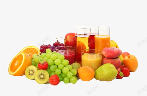 新鲜水果果汁png免抠素材_新图网 https://ixintu.com 一堆水果 新鲜水果果汁 果汁 榨汁 水果汁
