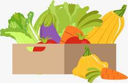 果蔬食材多彩卡通蔬菜高清图片