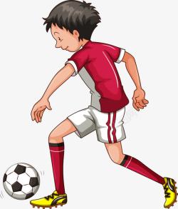 学前教育踢足球的男孩高清图片