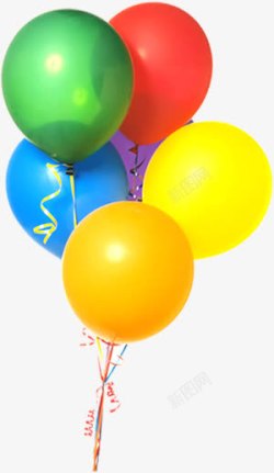 多彩气球卡通漂浮喜庆庆祝素材