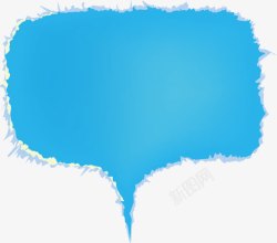 AE简约字幕蓝色对话框高清图片