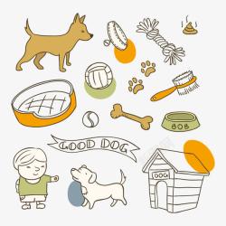 励志海报招贴宠物狗及宠物用品高清图片