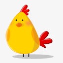彩色的小动物卡通可爱小动物公鸡高清图片