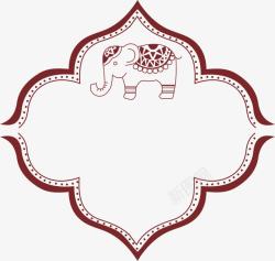 迪拜大象边框素材