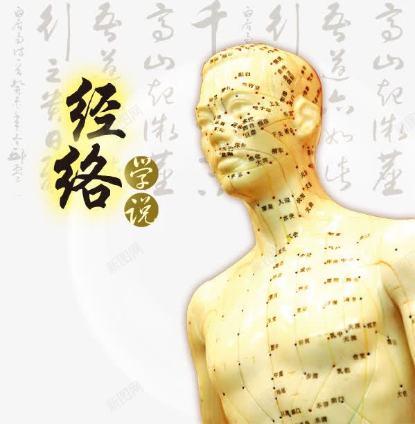 中医经络学说png免抠素材_新图网 https://ixintu.com 书法 人物 十二 古典 学说 穴位 经络 经络图 群山 背部 雅致