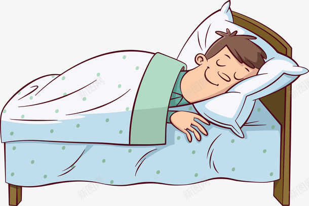 躺在床上睡觉的男士png免抠素材_新图网 https://ixintu.com 床 男士 男士png 男士矢量图 盖被睡觉 睡觉